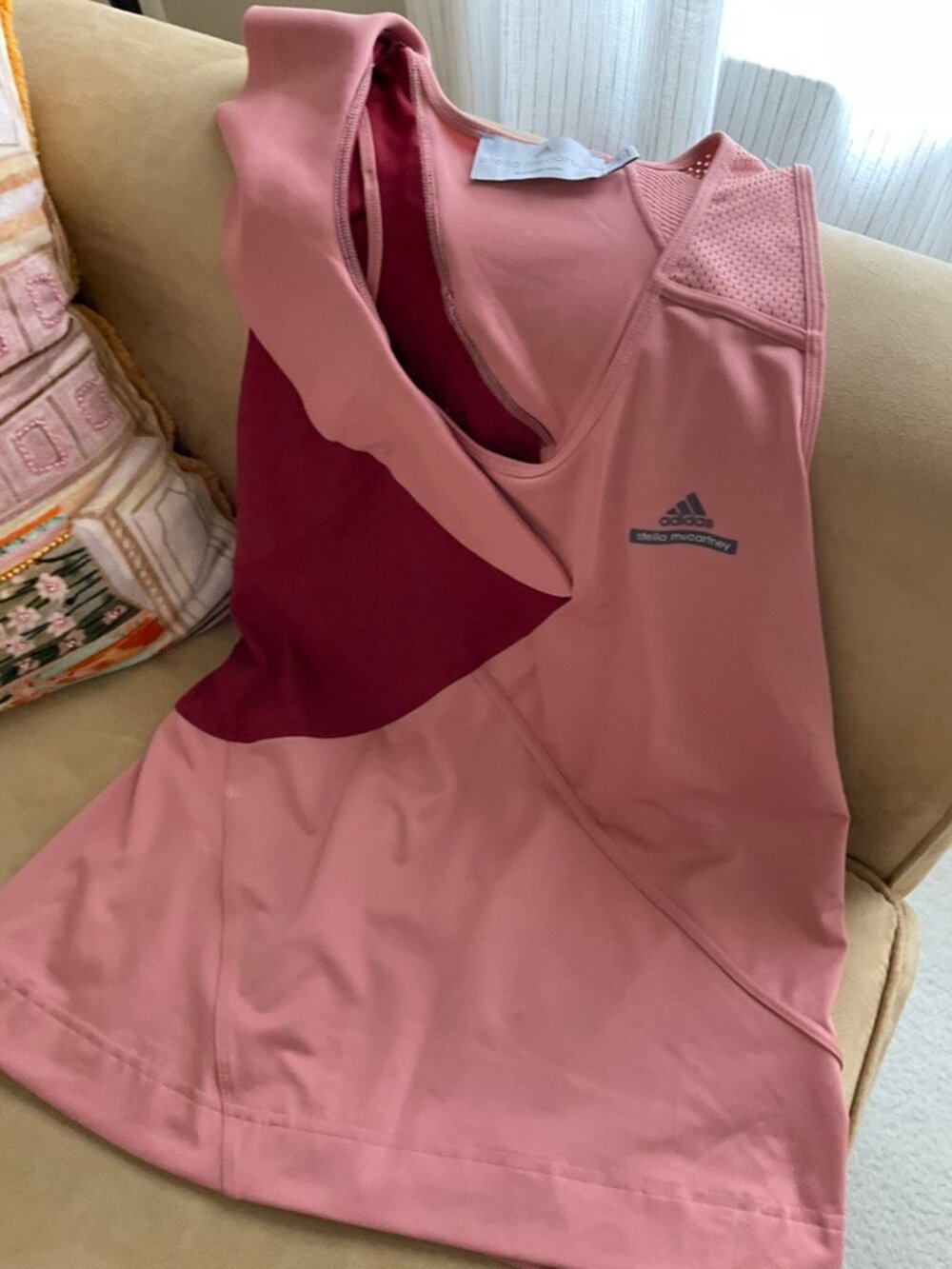 Adidas by Stella McCartney Barricade dusty pink racerback sport tank top -NWoutT